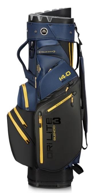 Big Max Dri Lite Silencio 3 cart bag, black/navy/corn