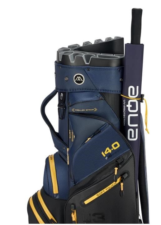 Big Max Dri Lite Silencio 3 cart bag, black/navy/corn