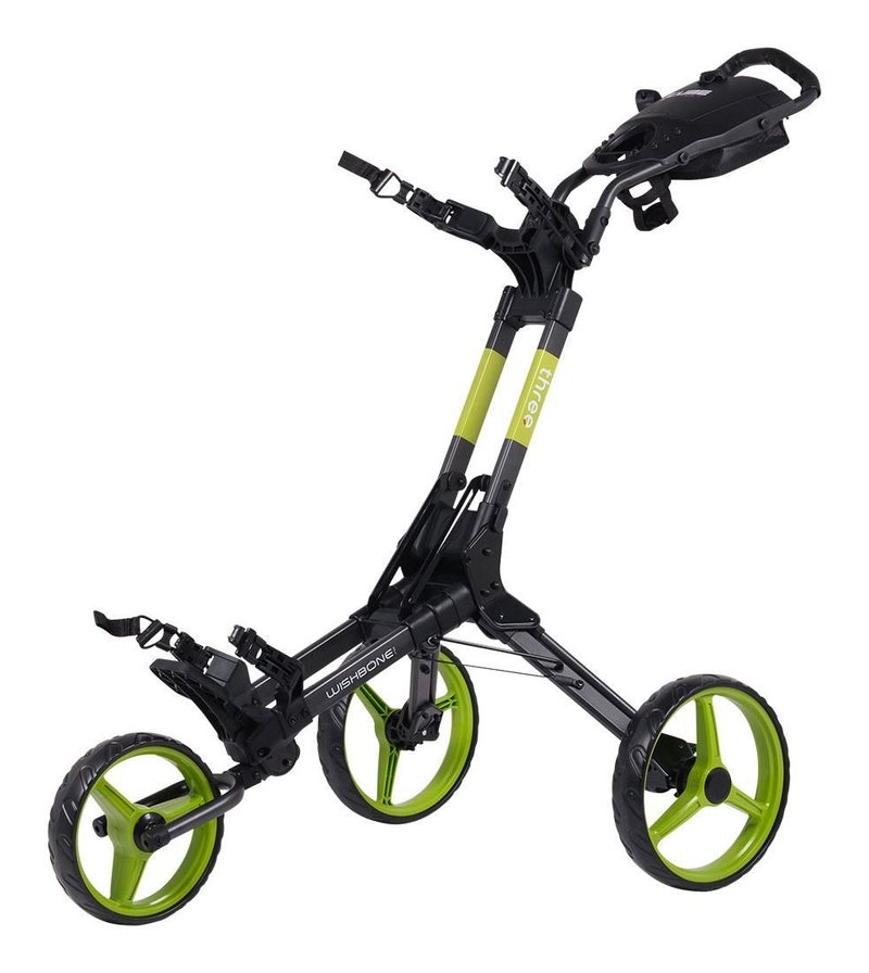 Wishbone Cube Three manuální vozík, černo/limetkový