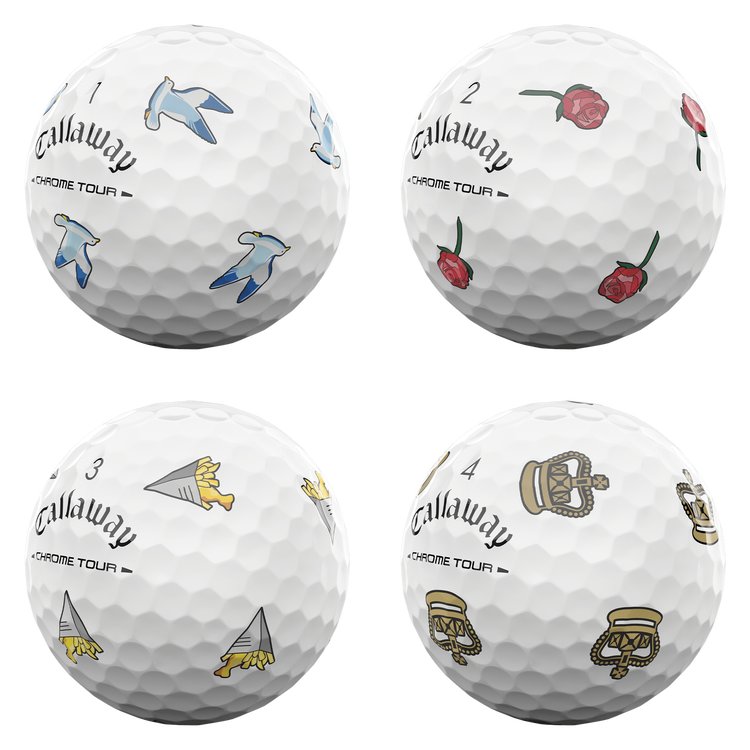 Callaway Limited Edition Chrome Tour Major Series: July Major golfové míčky