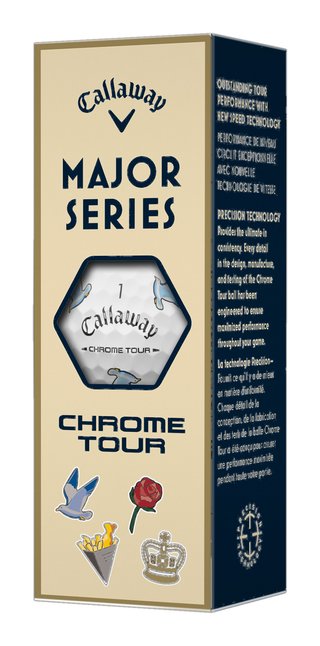 Callaway Limited Edition Chrome Tour Major Series: July Major golfové míčky