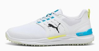 Puma Ignite Elevate 2 pánské golfové boty, white/speed blue/apple spritz