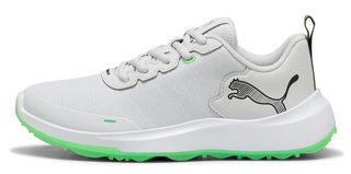 Puma Gruve Sport Junior dětské golfové boty, white/fluro green pes