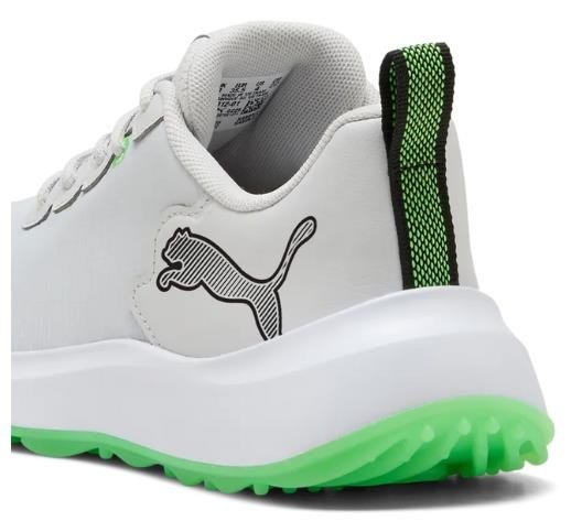 Puma Gruve Sport Junior dětské golfové boty, white/fluro green pes