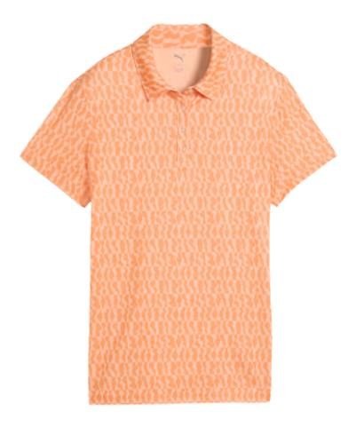 Puma Cloudspun Wavey dámské polo, melon glow
