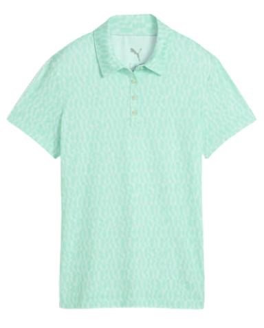 Puma Cloudspun Wavey dámské polo, mint jelly