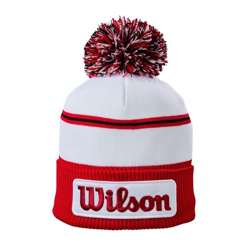 Wilson Tour Winter Beanie zimní čepice, bílo/červená