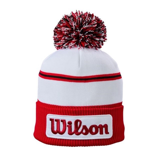 Wilson Tour Winter Beanie zimní čepice, bílo/červená