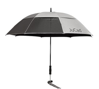 JuCad teleskopický golfový deštník 68" Windproof & Window s PINem, stříbrný (UV ochrana)