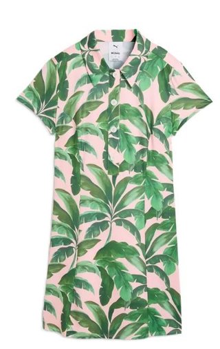 Puma X Mumu Palm golfové šaty, rose blossom/opal green