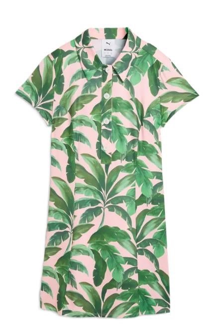 Puma X Mumu Palm golfové šaty, rose blossom/opal green