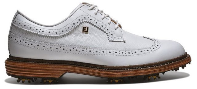 FootJoy Premiere Series Marquis mens golf shoes, white/brown