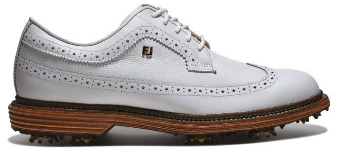 FootJoy Premiere Series Marquis mens golf shoes, white/brown