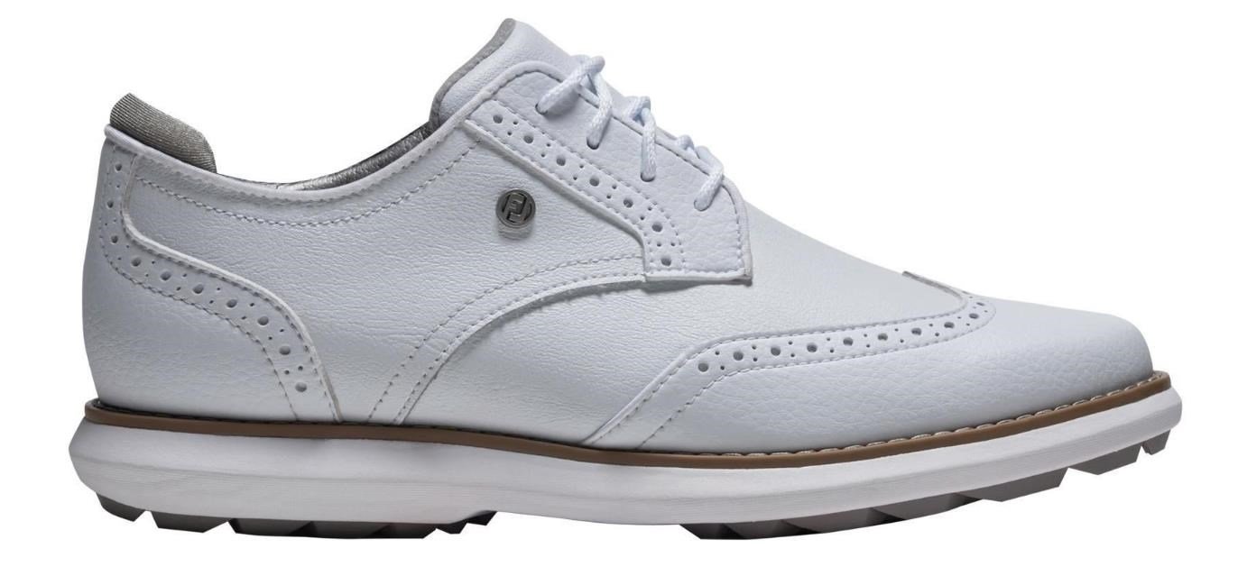 FootJoy Traditions Spikeless dámské golfové boty, bílé