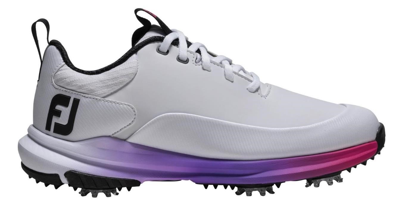 FootJoy Tour Rival dámské golfové boty, bílo/stříbrno/růžové