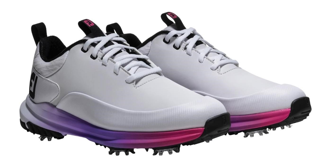 FootJoy Tour Rival dámské golfové boty, bílo/stříbrno/růžové