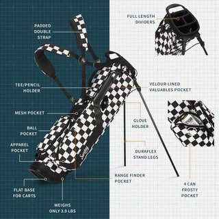 Sunday Golf El Camino pencil bag, černo/bílý