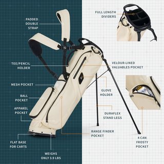 Sunday Golf El Camino S-Class pencil bag, cream