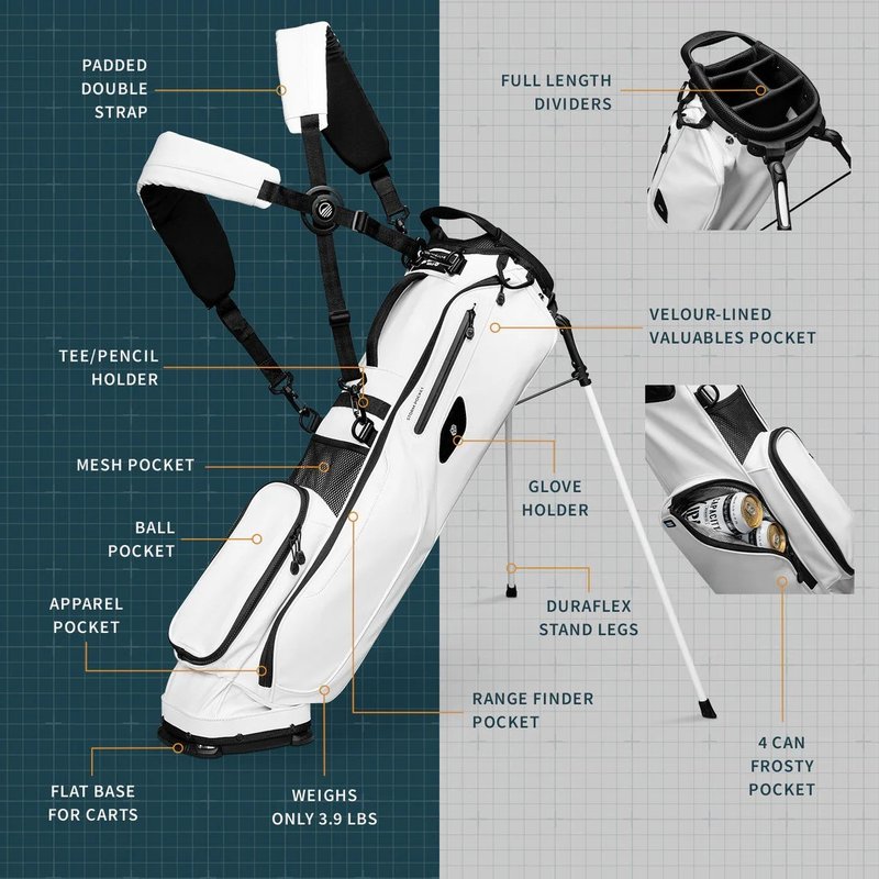 Sunday Golf El Camino S-Class pencil bag, bílý