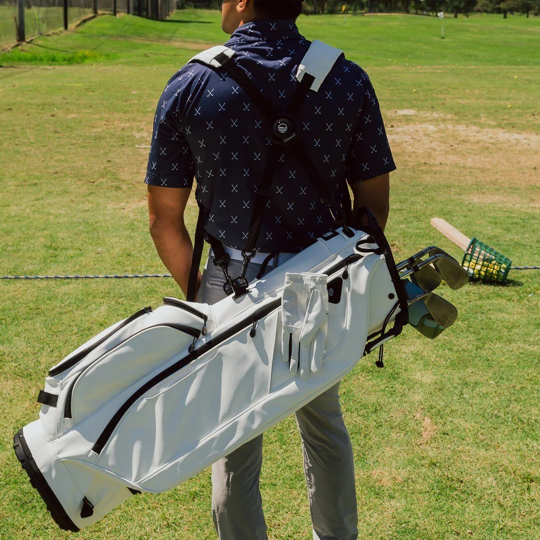Sunday Golf Ryder S-Class stand bag, bílý