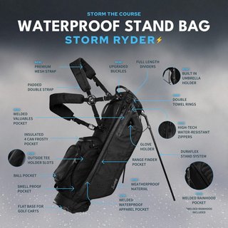 Sunday Golf Storm Ryder stand bag, černý