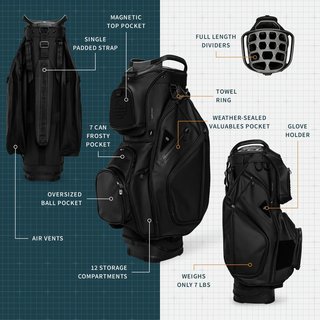 Sunday Golf Big Rig S-Class cart bag, černý