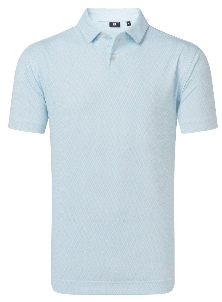 FootJoy Modernist Geo Pique pánské polo, white/ice blue