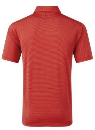 FootJoy Micro Feeder Stripe Lisle pánské polo, red tonal