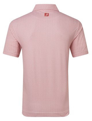 FootJoy Scallop Geo Pique pánské polo, nantucket red