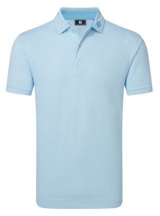 FootJoy Scallop Geo Pique pánské polo, blue reef