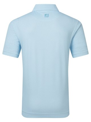 FootJoy Scallop Geo Pique pánské polo, blue reef