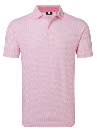 FootJoy Scallop Geo Pique pánské polo, pink pop