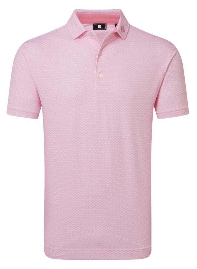 FootJoy Scallop Geo Pique pánské polo, pink pop