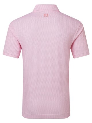 FootJoy Scallop Geo Pique pánské polo, pink pop