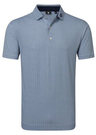 FootJoy Scallop Geo Pique pánské polo, navy