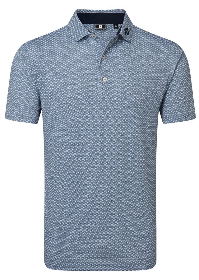 FootJoy Scallop Geo Pique pánské polo, navy