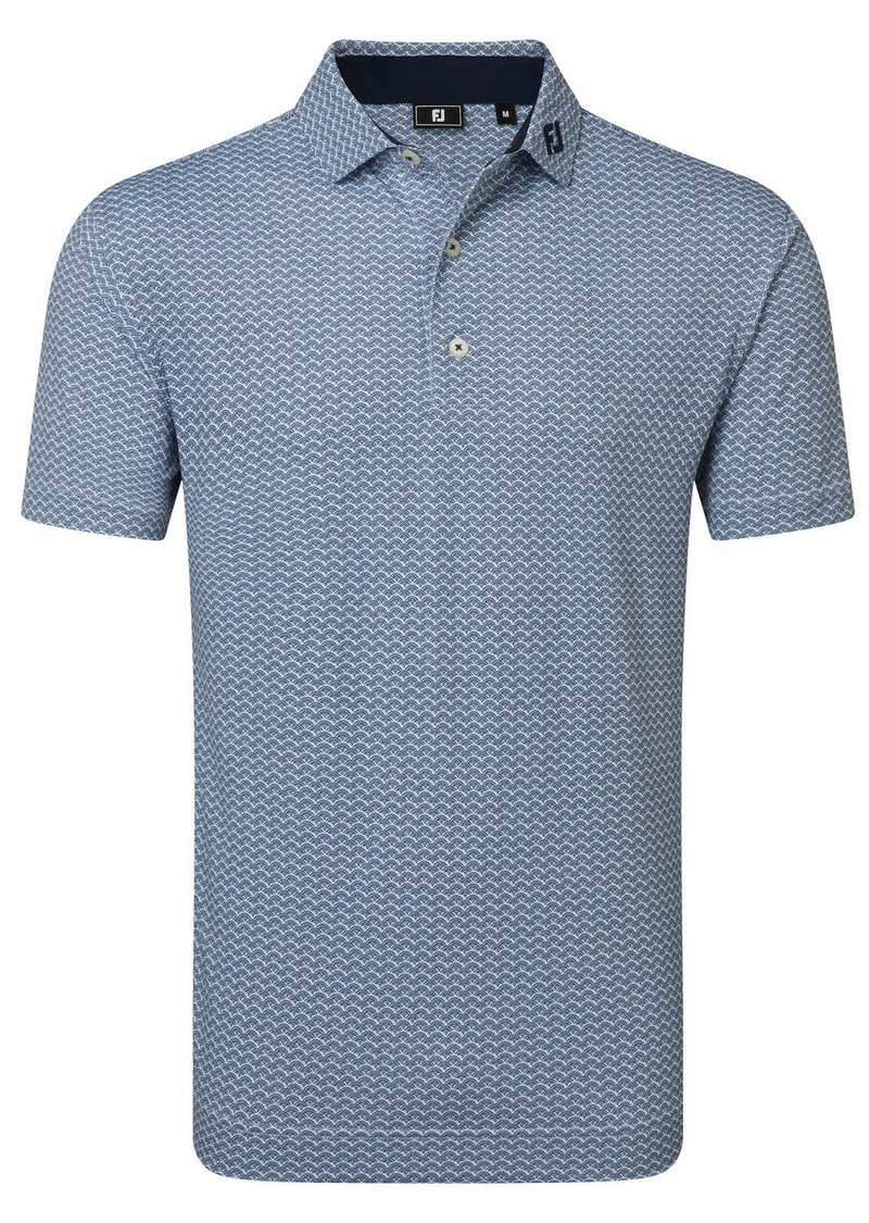 FootJoy Scallop Geo Pique pánské polo, navy