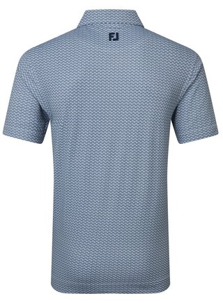 FootJoy Scallop Geo Pique pánské polo, navy