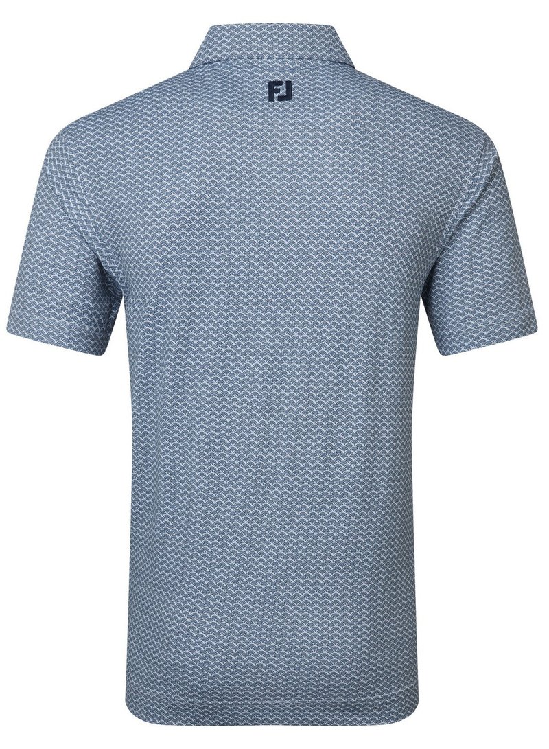 FootJoy Scallop Geo Pique pánské polo, navy