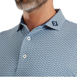 FootJoy Scallop Geo Pique pánské polo, navy