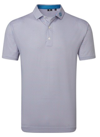 FootJoy Nautical Flag Print Lisle pánské polo, nantucket red/coastal blue