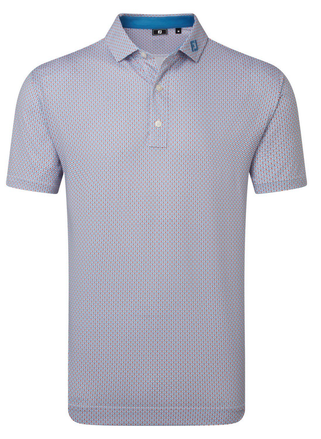 FootJoy Nautical Flag Print Lisle pánské polo, nantucket red/coastal blue