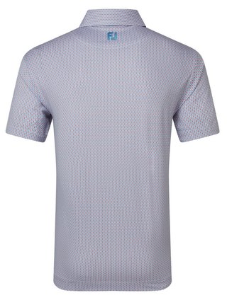 FootJoy Nautical Flag Print Lisle pánské polo, nantucket red/coastal blue