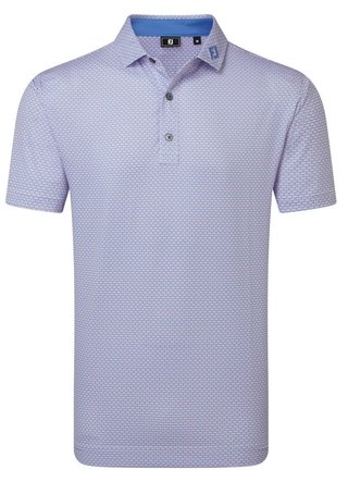 FootJoy Nautical Flag Print Lisle pánské polo, pink pop/vivid violet