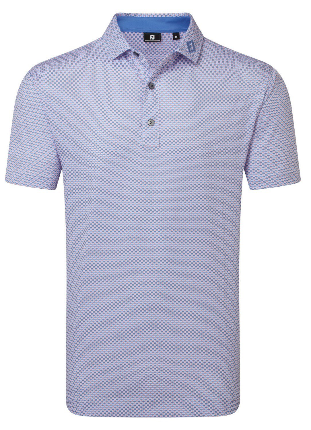 FootJoy Nautical Flag Print Lisle pánské polo, pink pop/vivid violet