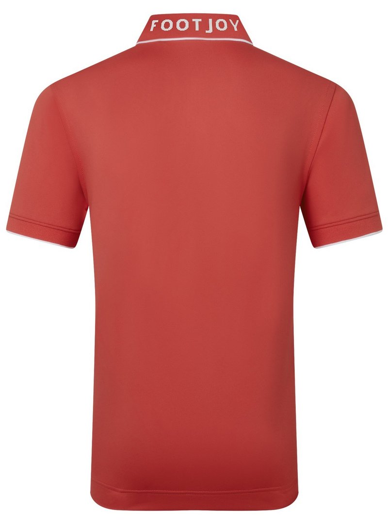 FootJoy FJ Wordmark Pique pánské polo, nantucket red