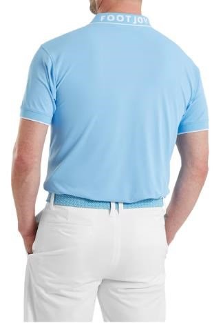 FootJoy FJ Wordmark Pique pánské polo, blue reef