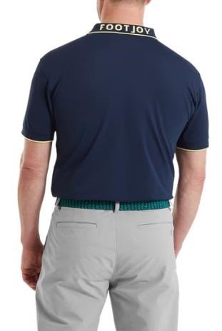 FootJoy FJ Wordmark Pique pánské polo, tmavě modré