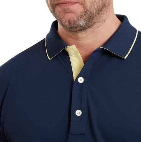 FootJoy FJ Wordmark Pique pánské polo, tmavě modré