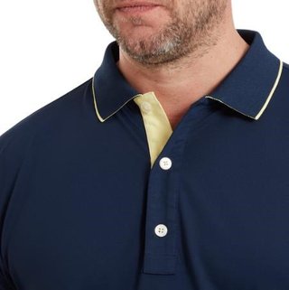 FootJoy FJ Wordmark Pique pánské polo, tmavě modré